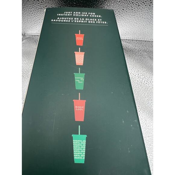Starbucks Reusable Cold cups - 5 cups 24 oz‎ each w lids/ straws  Christmas NIB - Picture 4 of 5